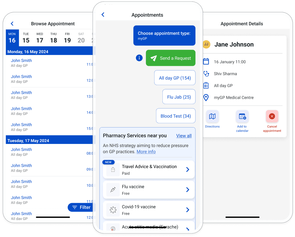 Book a healthcare appointment